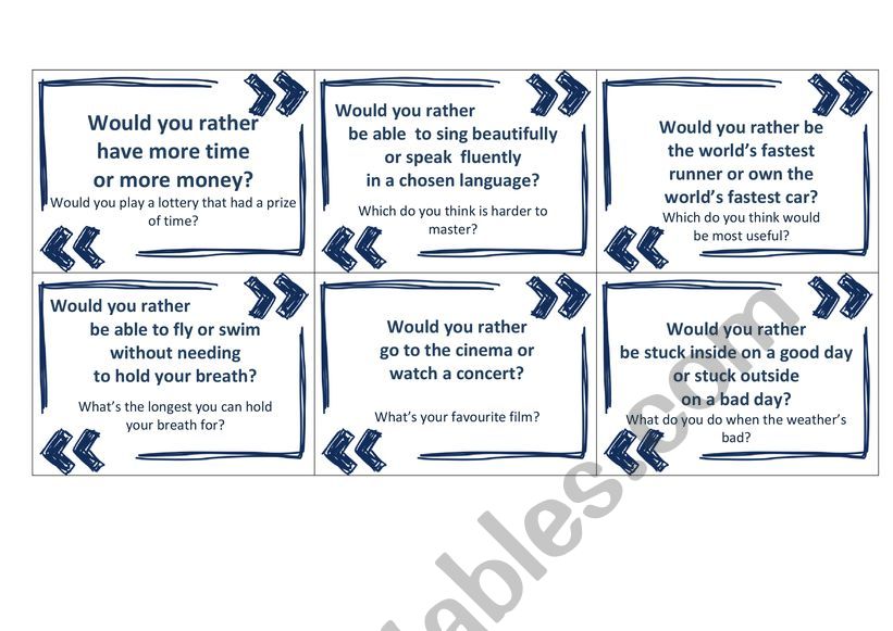 Speaking Cards worksheet