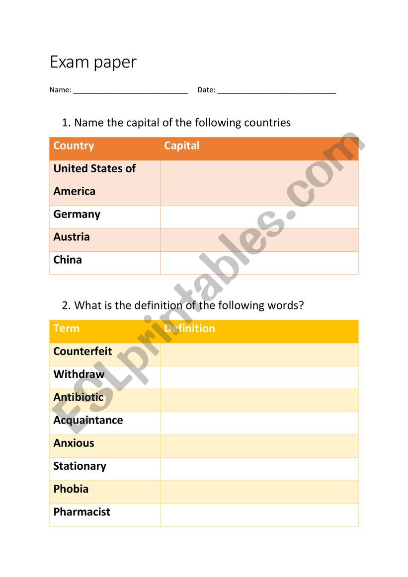 General English Test (Grammar and knowledge)