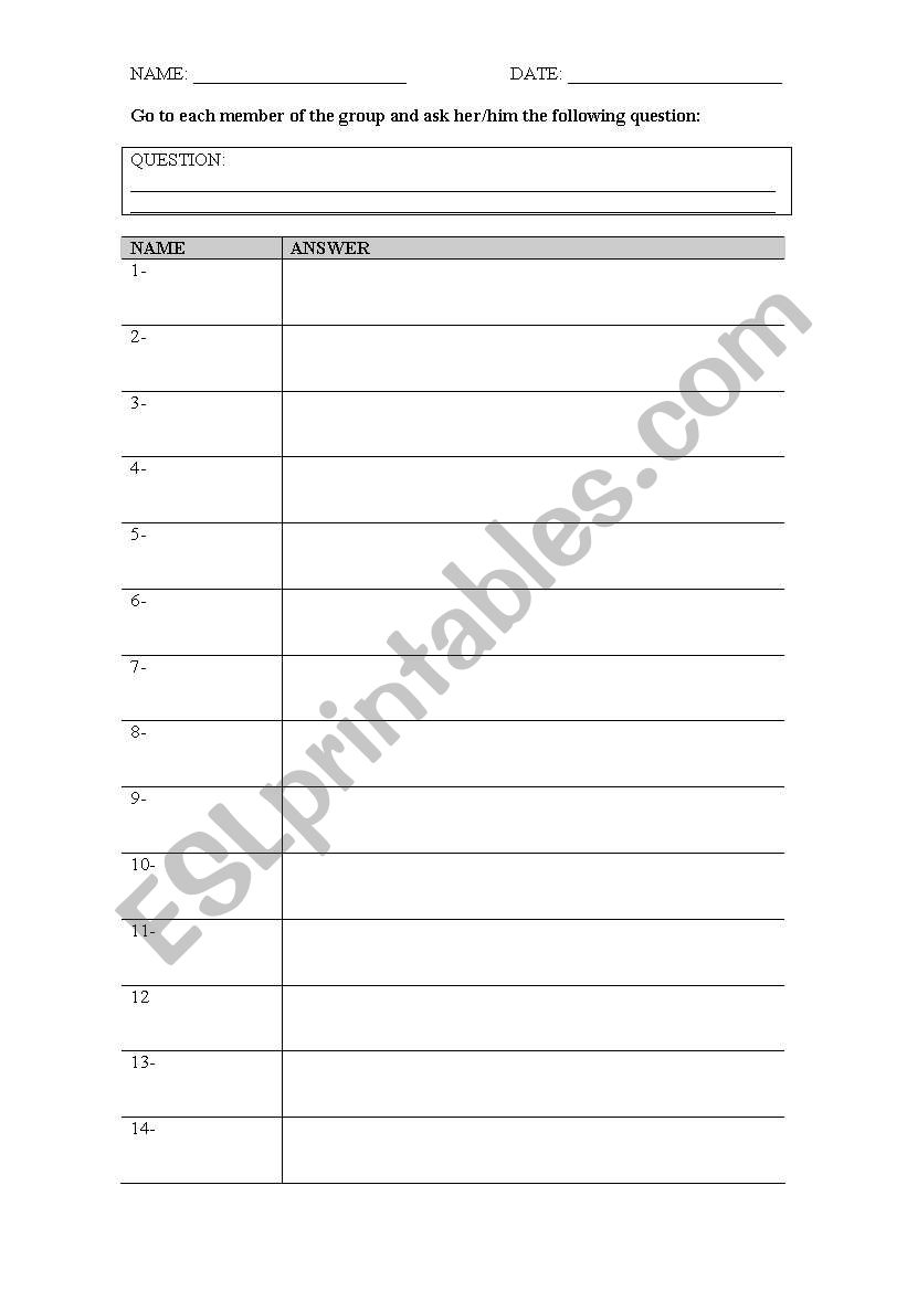 INTRODUCTORY LESSON worksheet