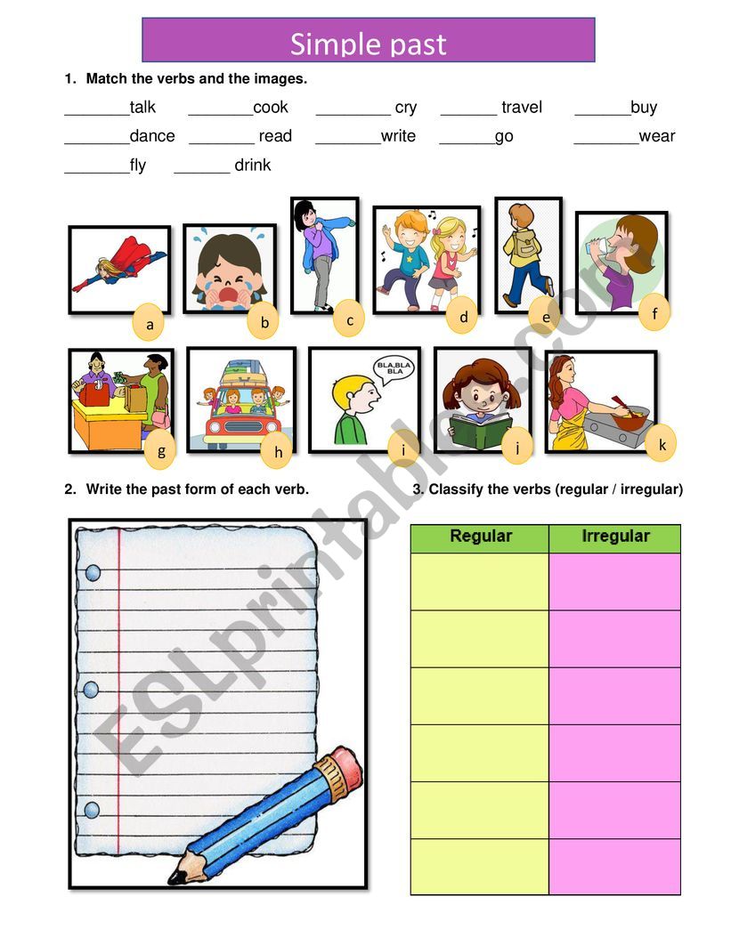 simple past worksheet