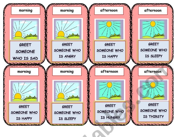 Greetings worksheet