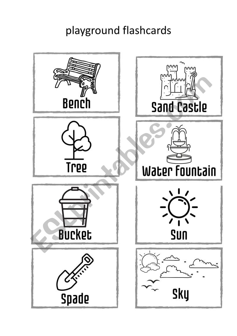 Playground Flashcards worksheet