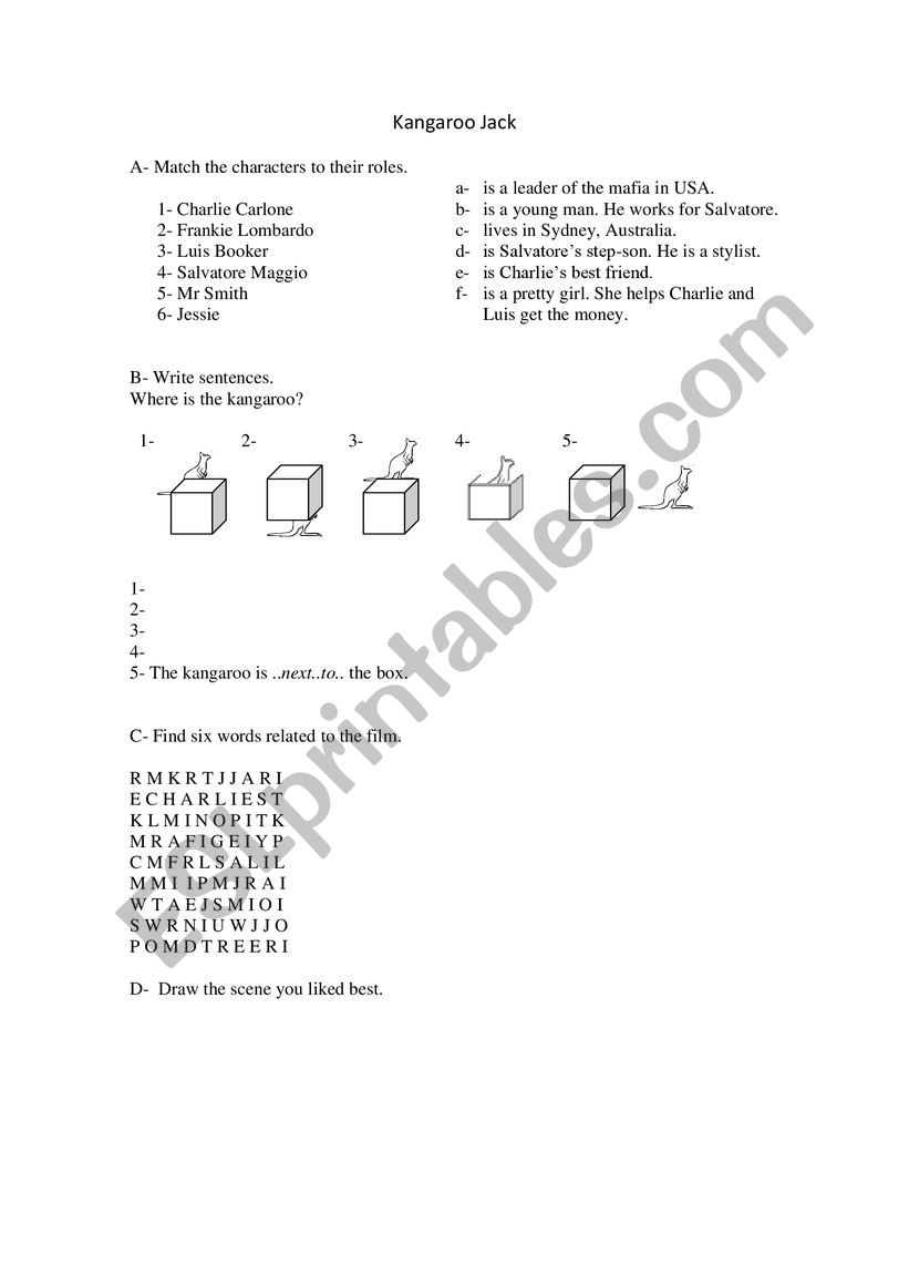 Movie worksheet: 