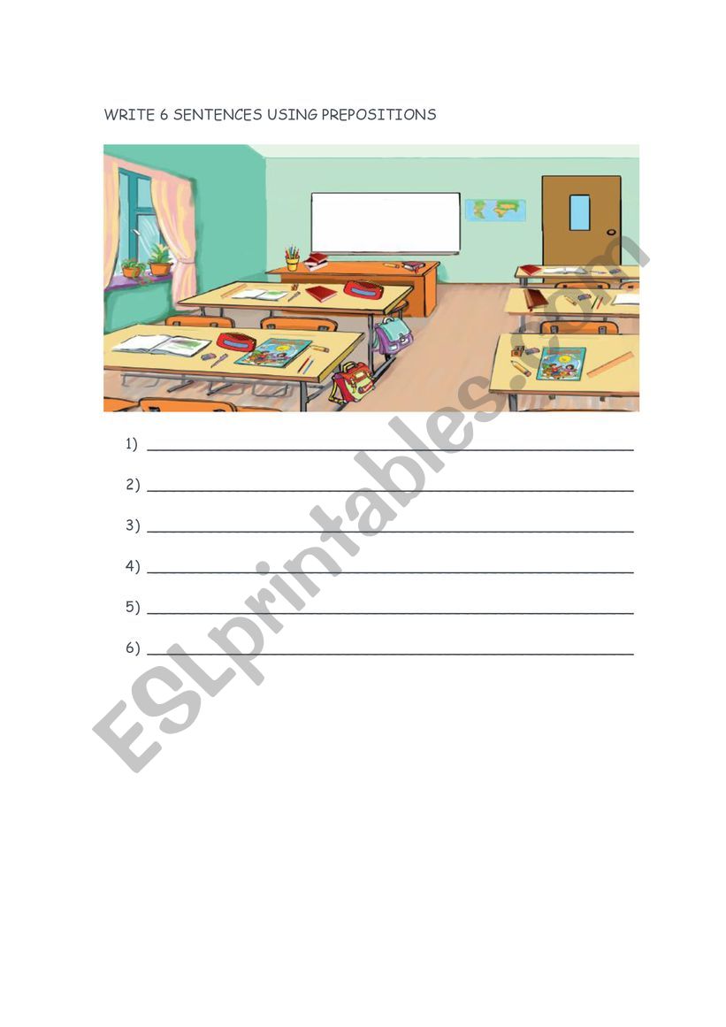 prepositions worksheet