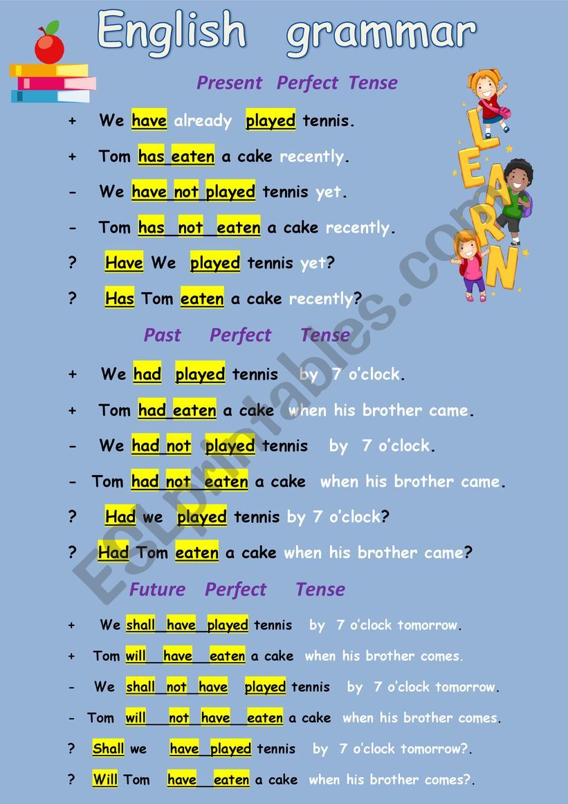 Grammar Table 3 worksheet