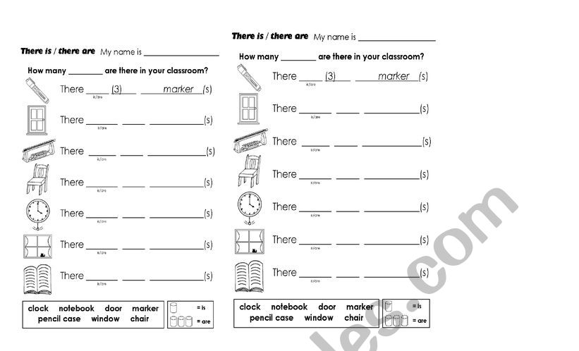 There is  - are worksheet