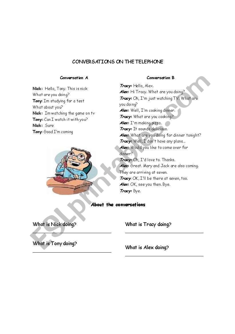 Conversations  worksheet