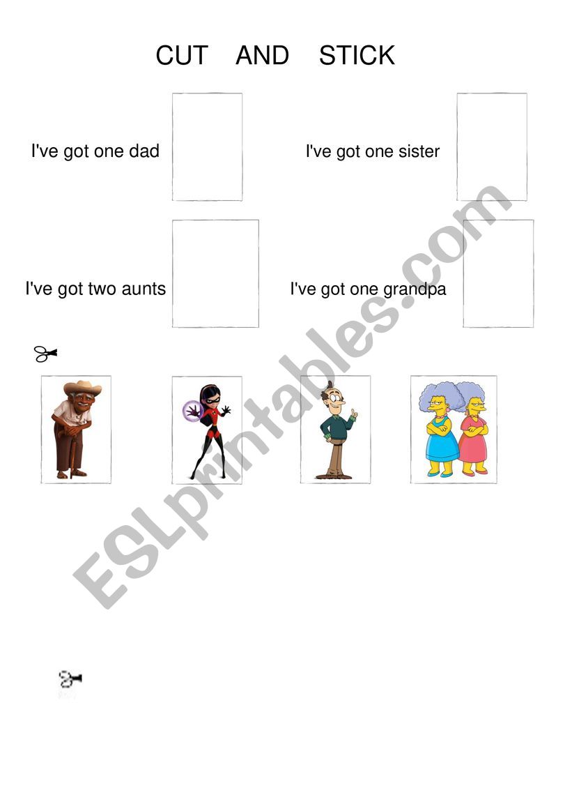 Family Members worksheet