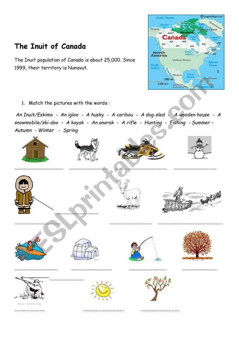 The Inuit of Canada worksheet