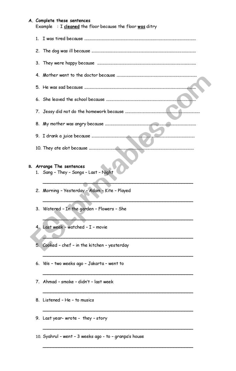 worksheet past simple worksheet