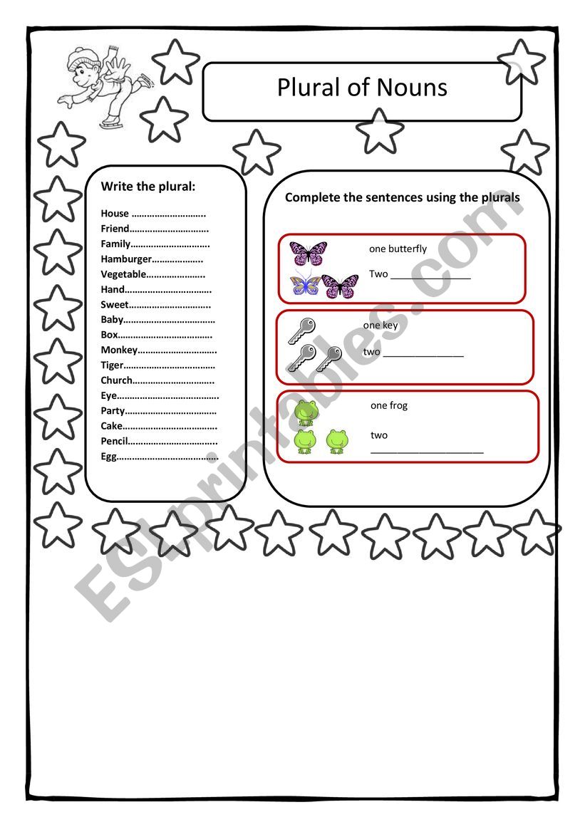 plurals worksheet