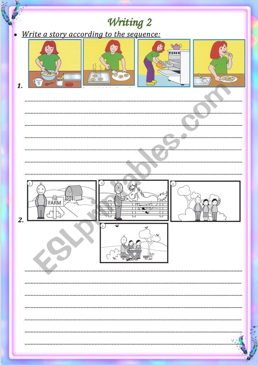 writing - story sequence worksheet