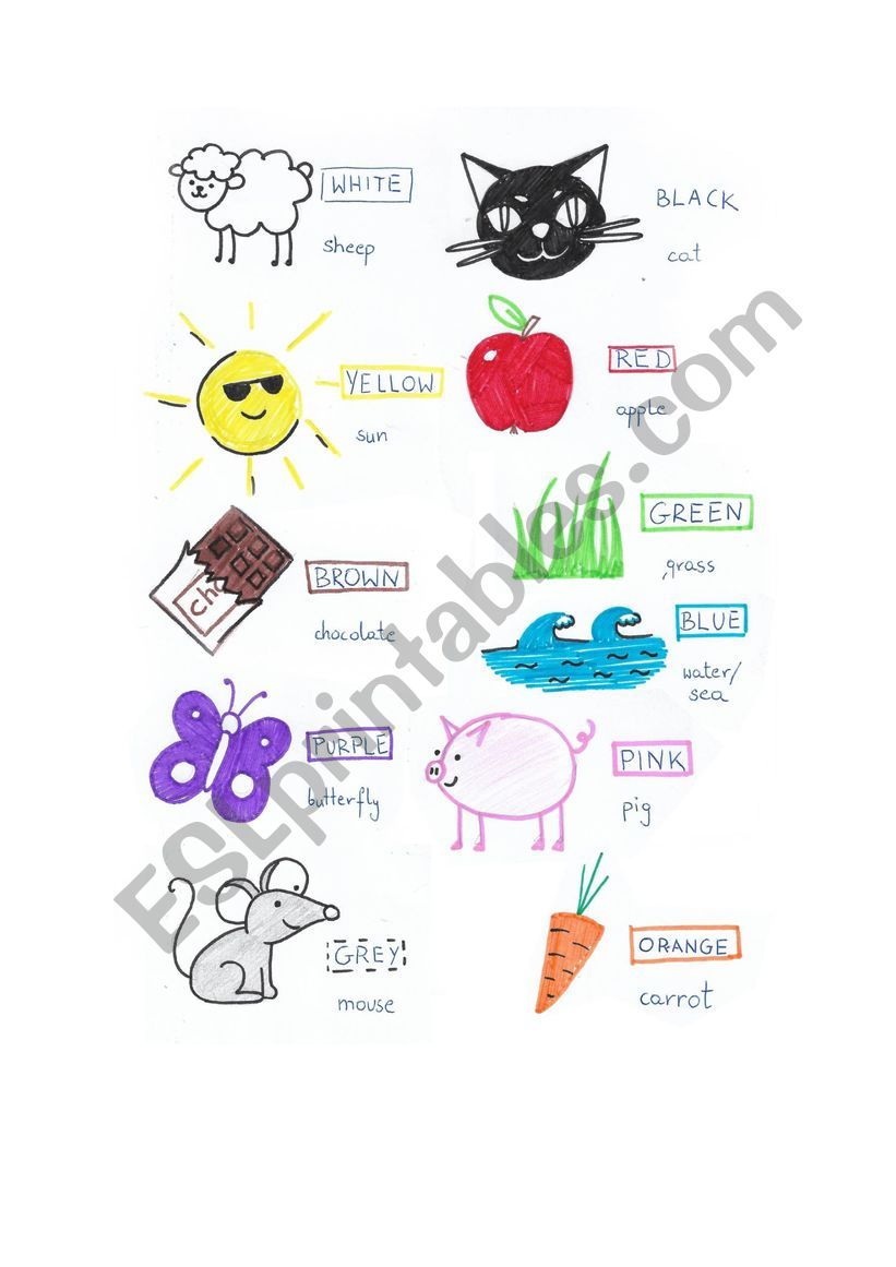 Colours worksheet