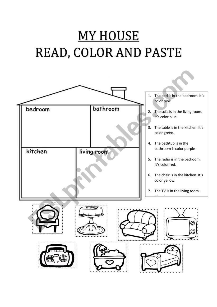 ROOMS IN THE HOUSE AND FURNITURE