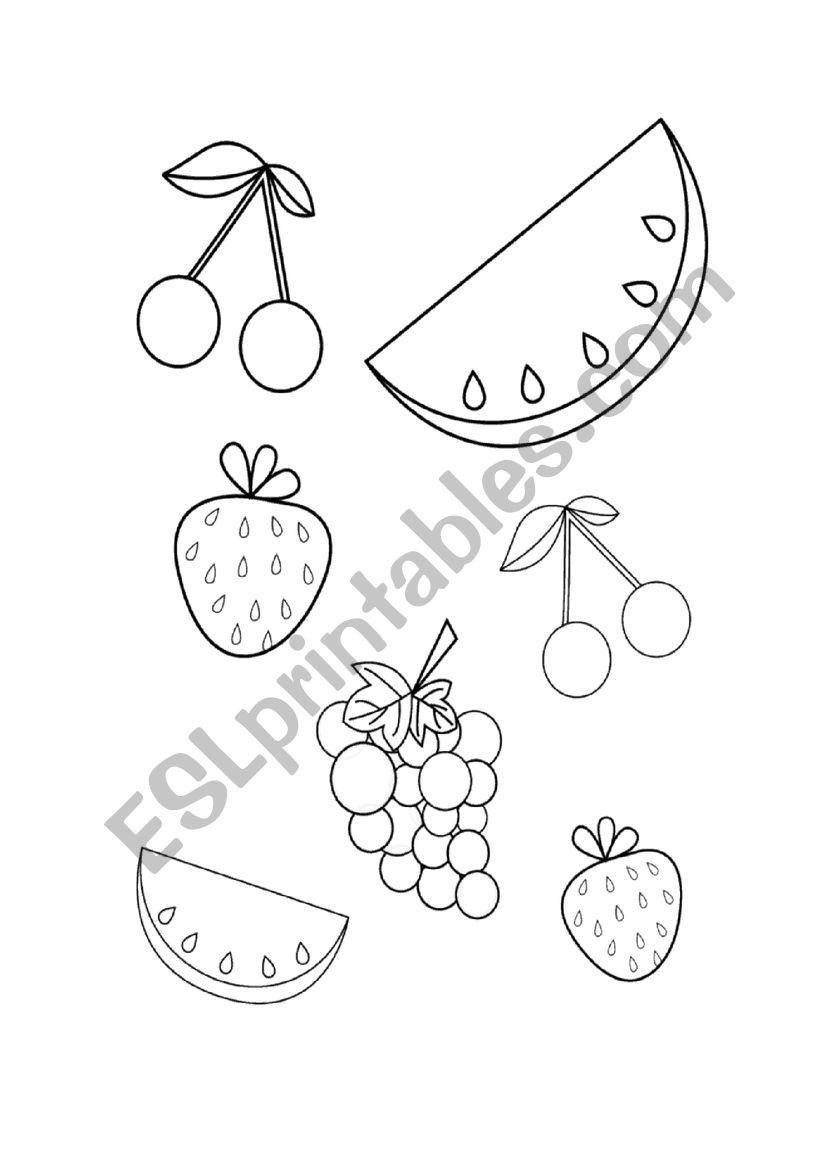 fruits worksheet