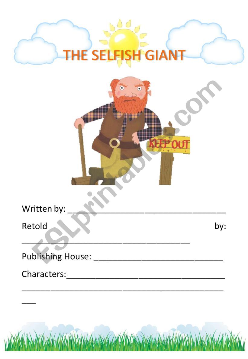 The selfish giant PROFILE worksheet