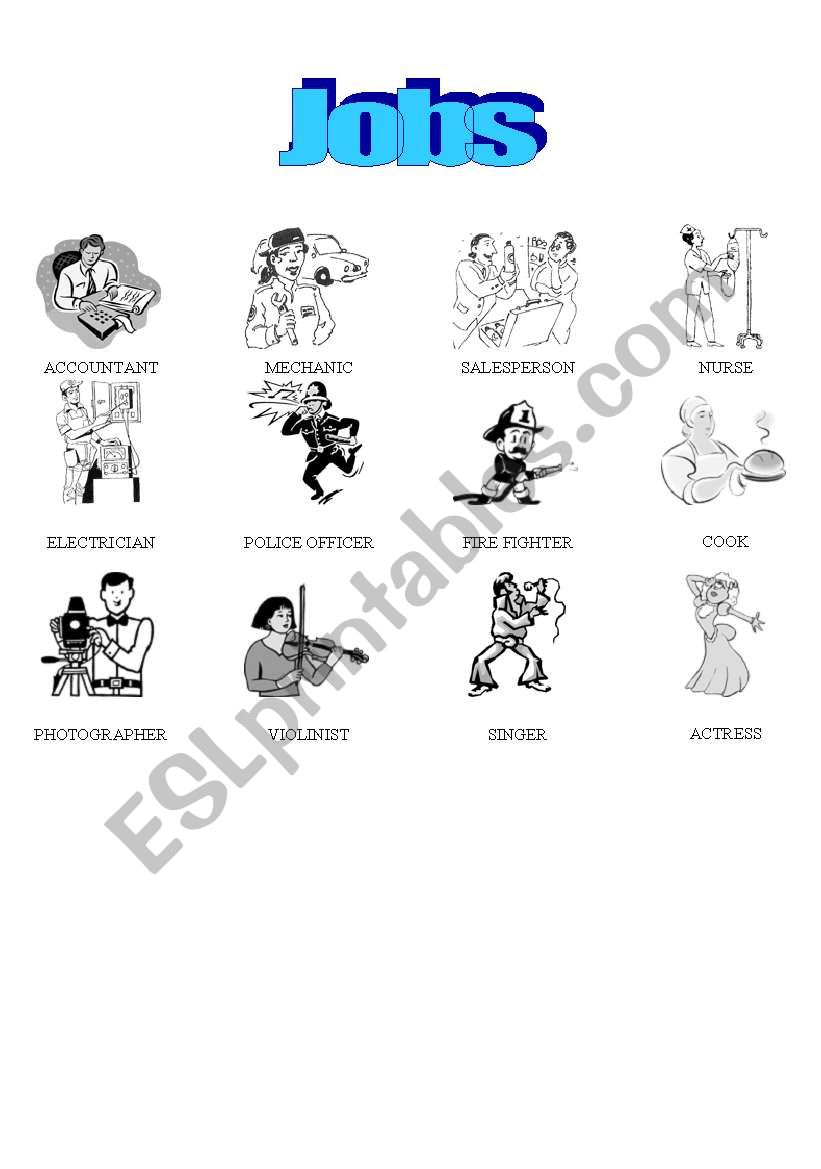 Jobs worksheet