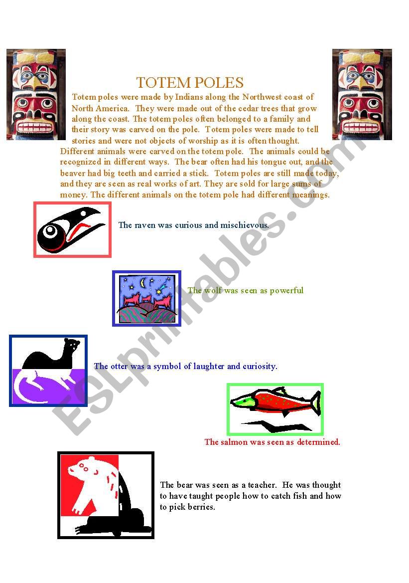 Totem Poles worksheet