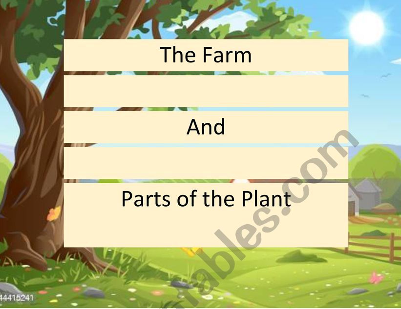 Farm and plat parts  worksheet