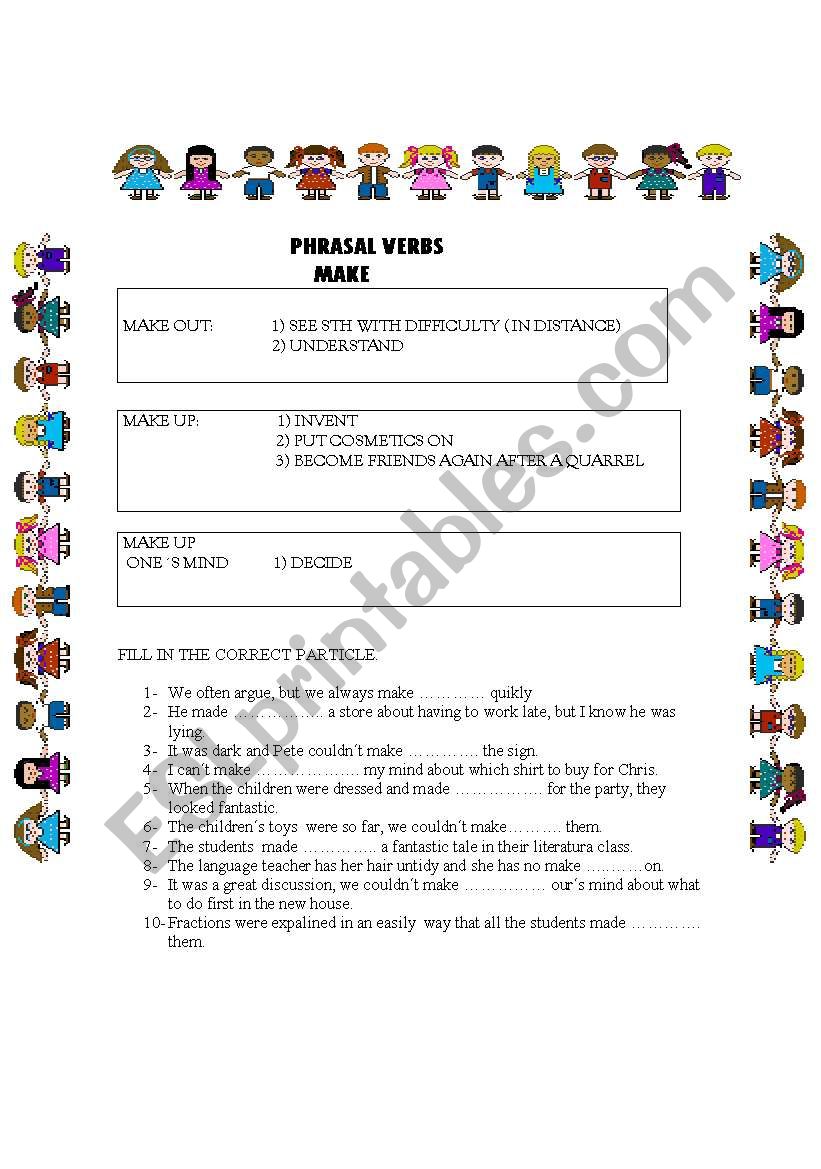 phrasals worksheet