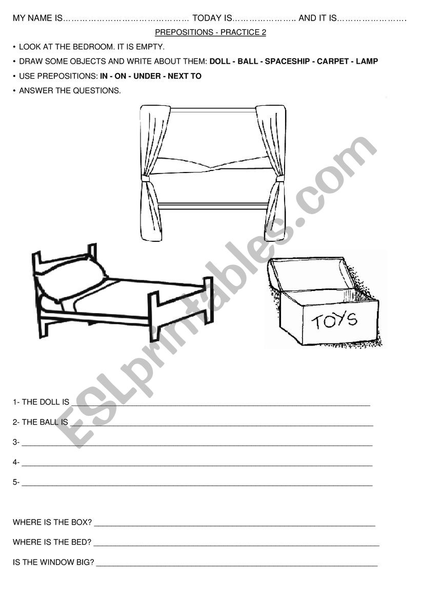 Prepositions of place_In_On_Under_Next to