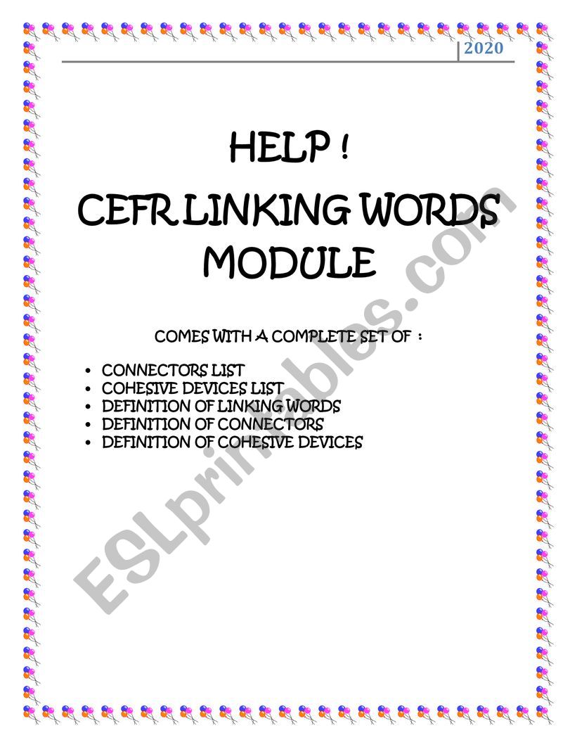LINKING WORDS MODULE worksheet