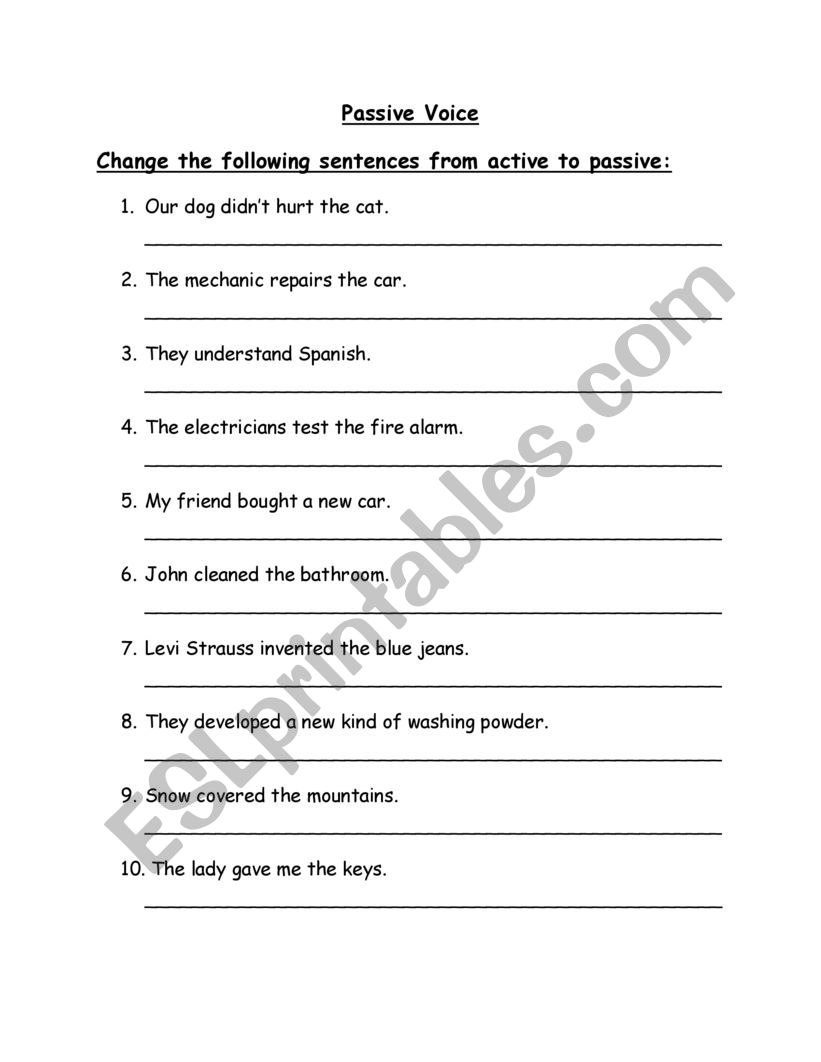 Passive Voice - Present and Past simple