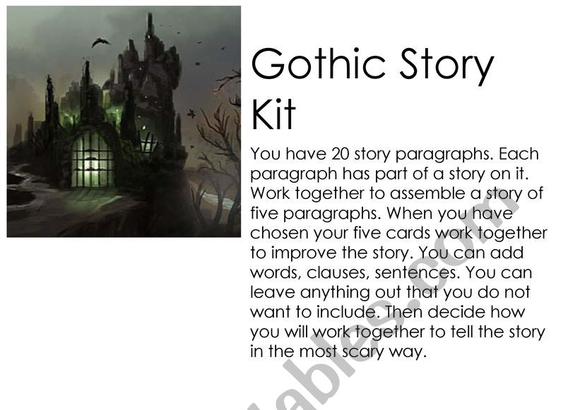 Gothic Literature worksheet
