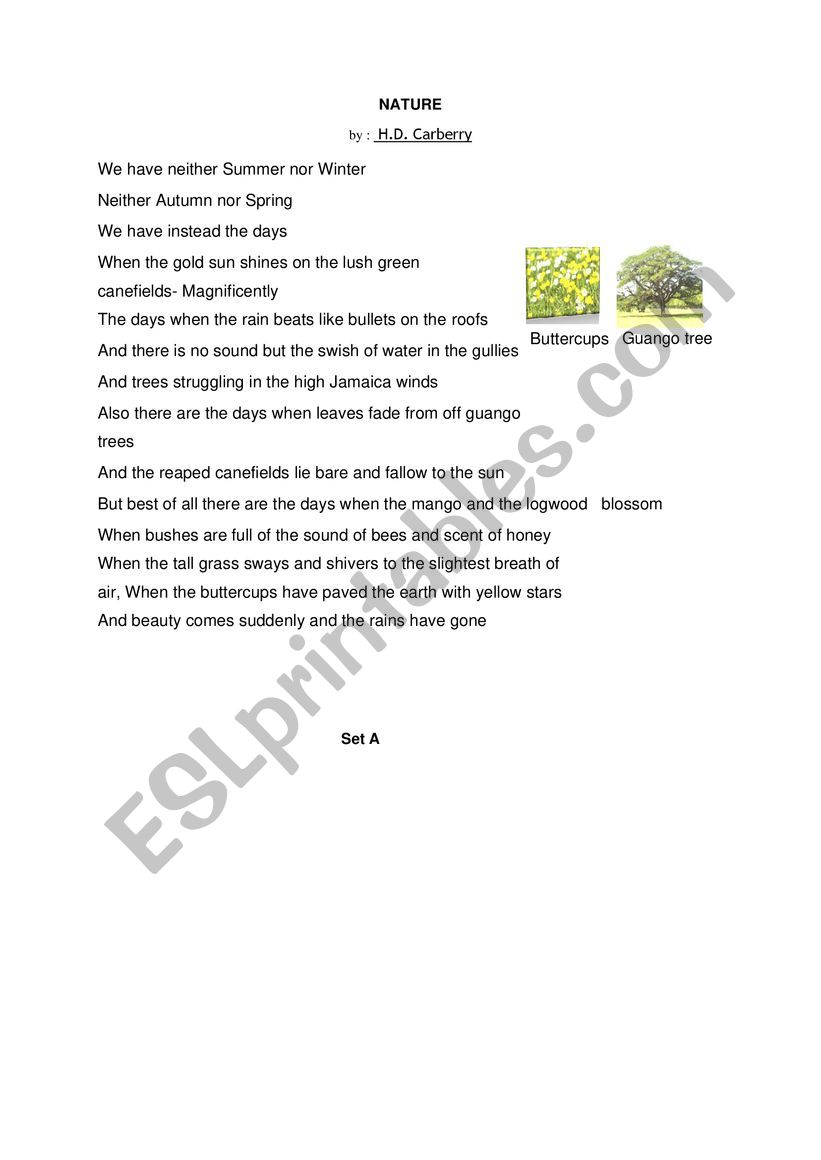 REVISION ON INTERNATIONAL POEM- NATURE