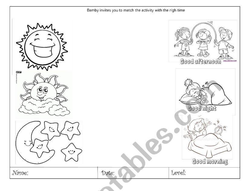 Greetings worksheet