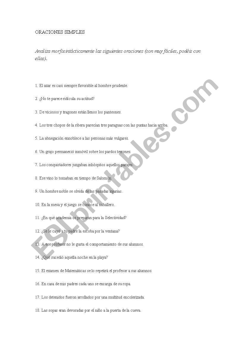 grammar worksheet