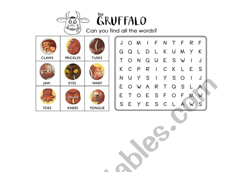 The Gruffalo (2 activities) worksheet