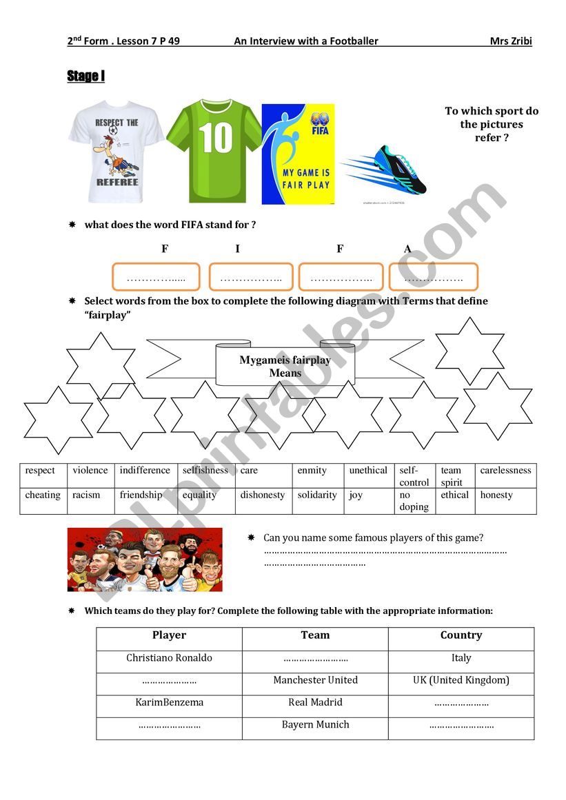 lesson 7 2nd form worksheet