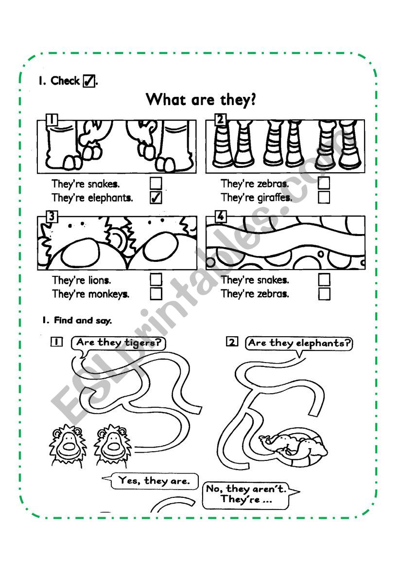 WILD ANIMALS worksheet