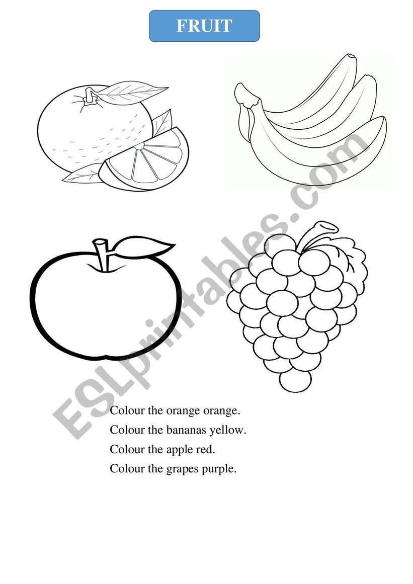 Fruit worksheet