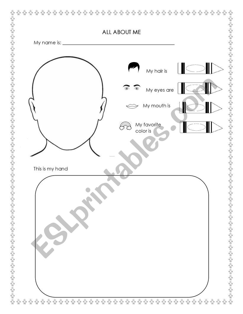 All about me worksheet