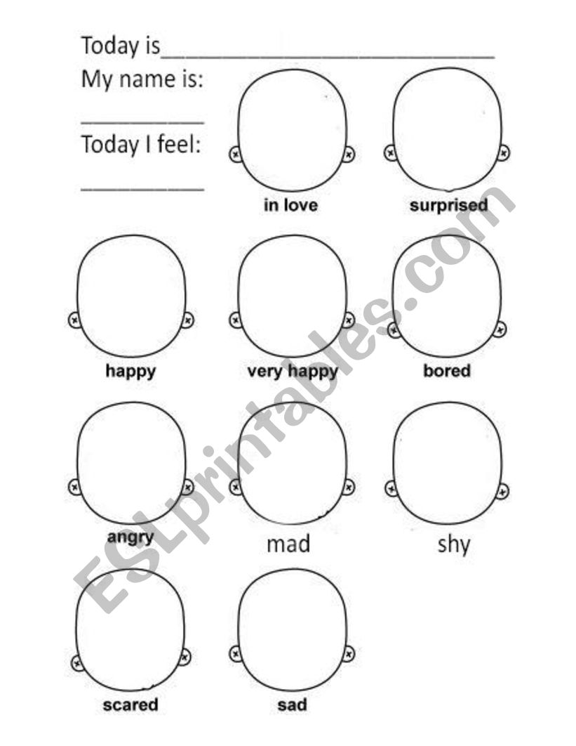 Feelings worksheet