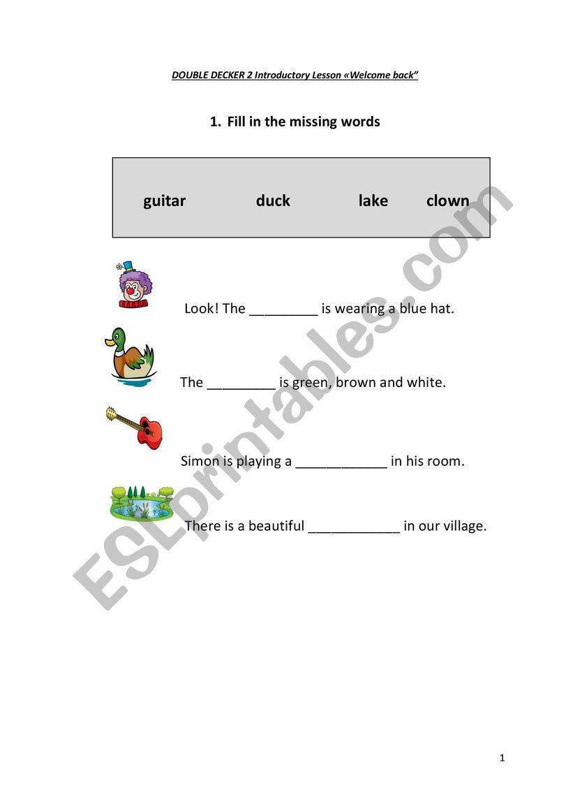 Telling time and basic vocabulary 