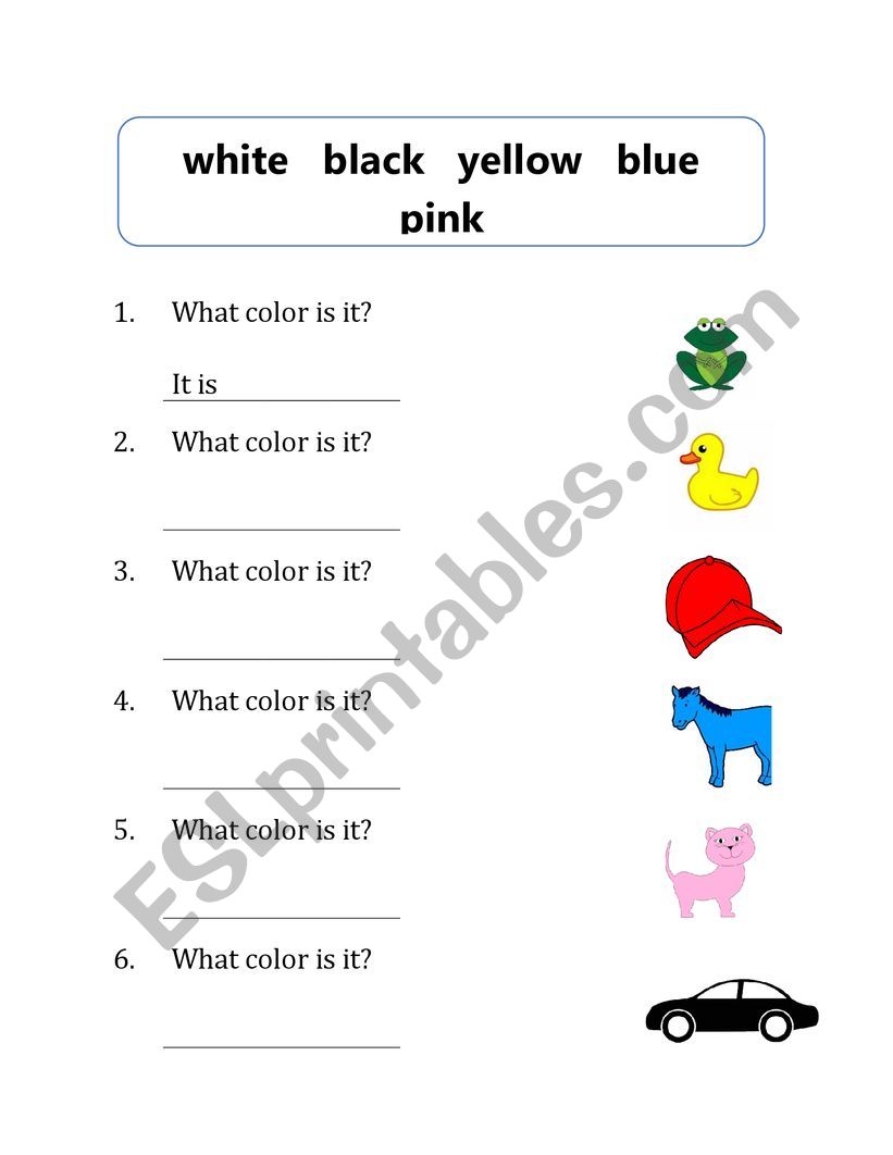 Color worksheet