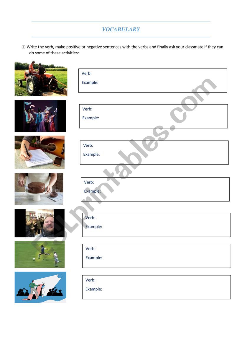 CAN-CAN�T worksheet