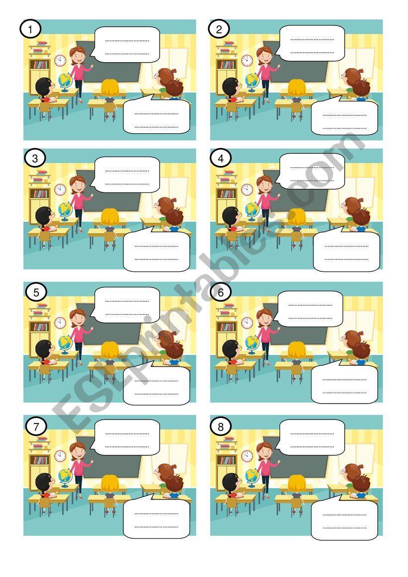 Comic Strip, Blank for Teachers