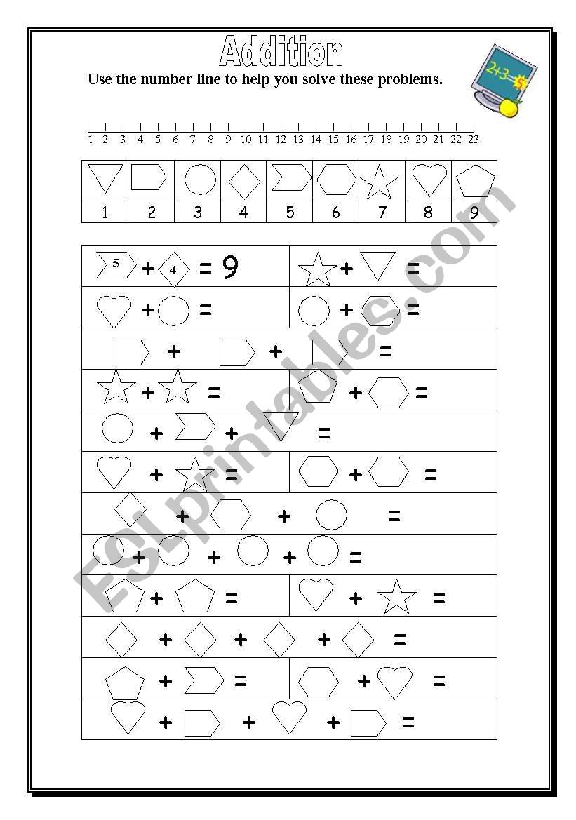 addition  worksheet