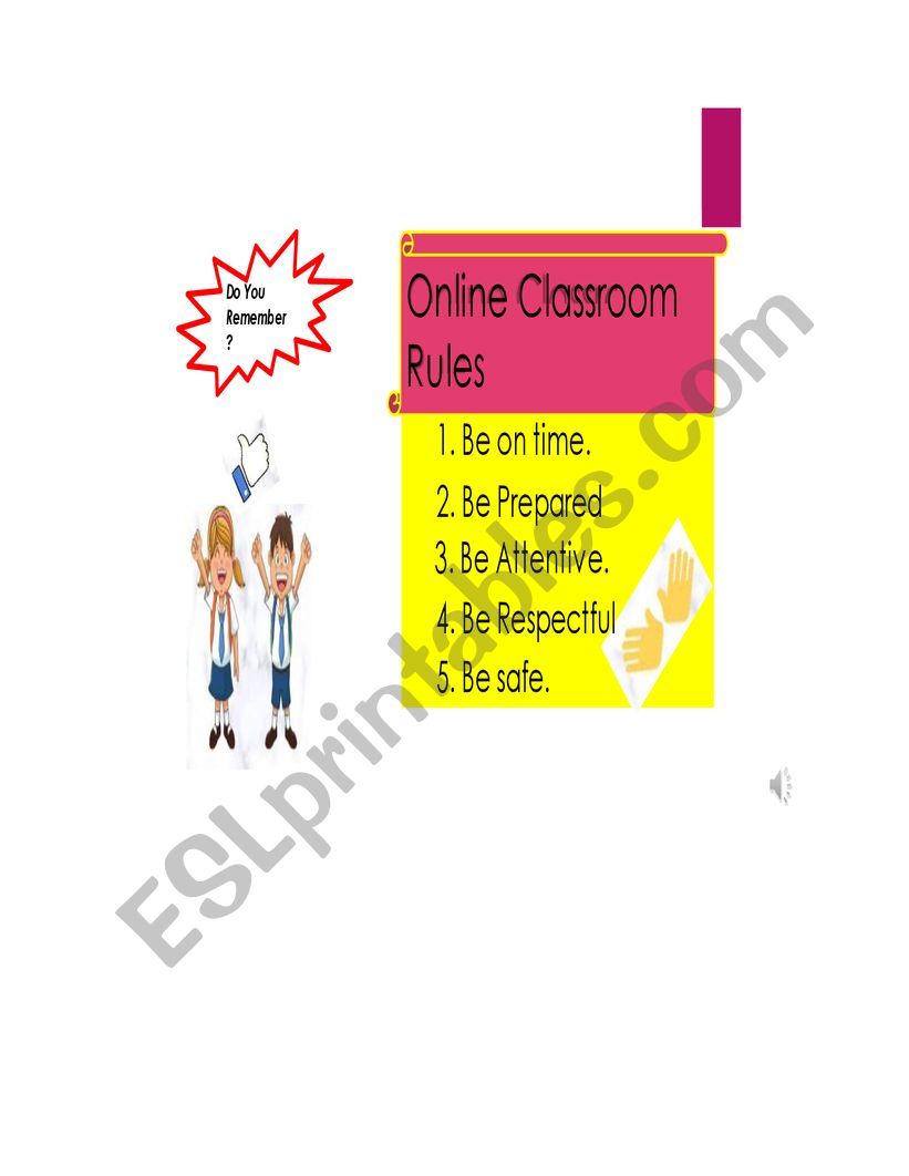 classroom command worksheet