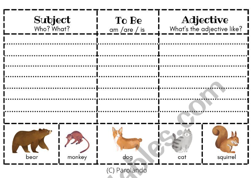 Simple Sentences worksheet