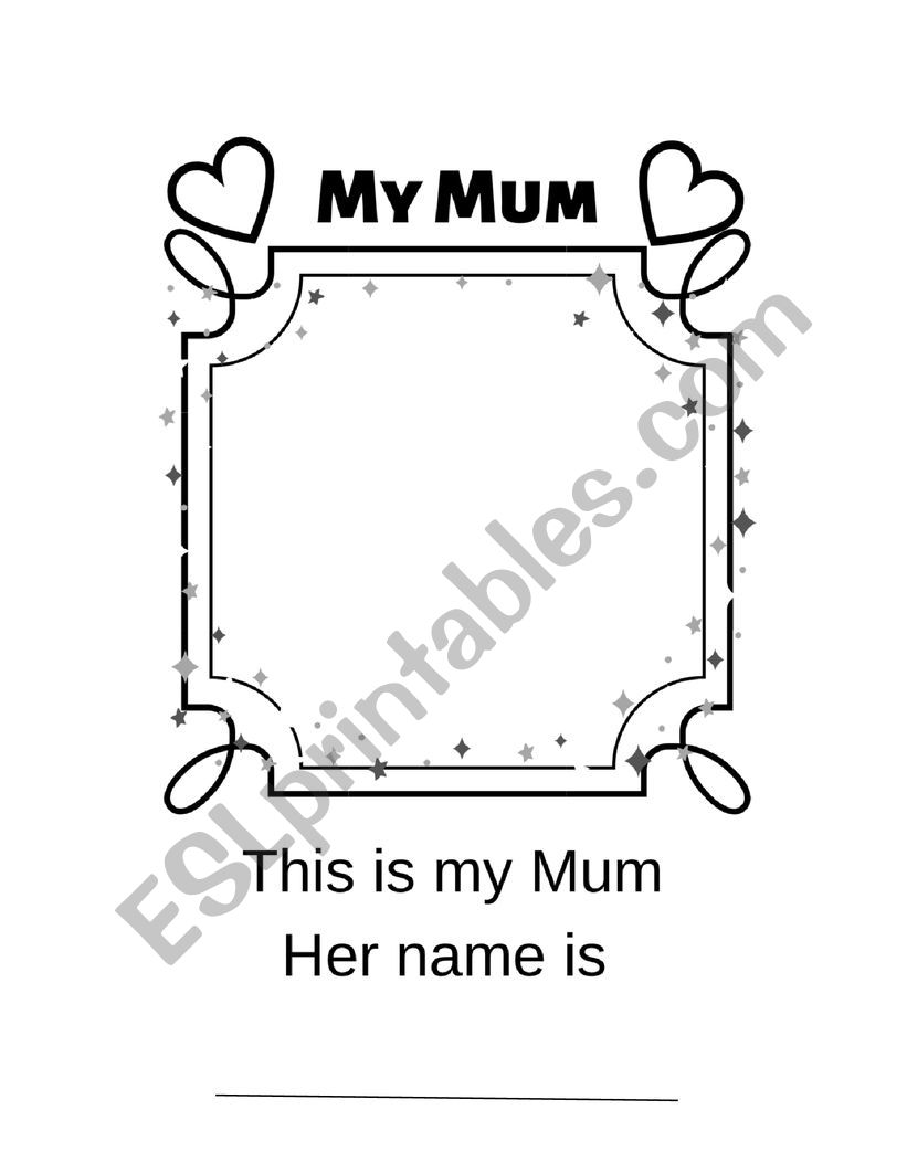 My mum worksheet