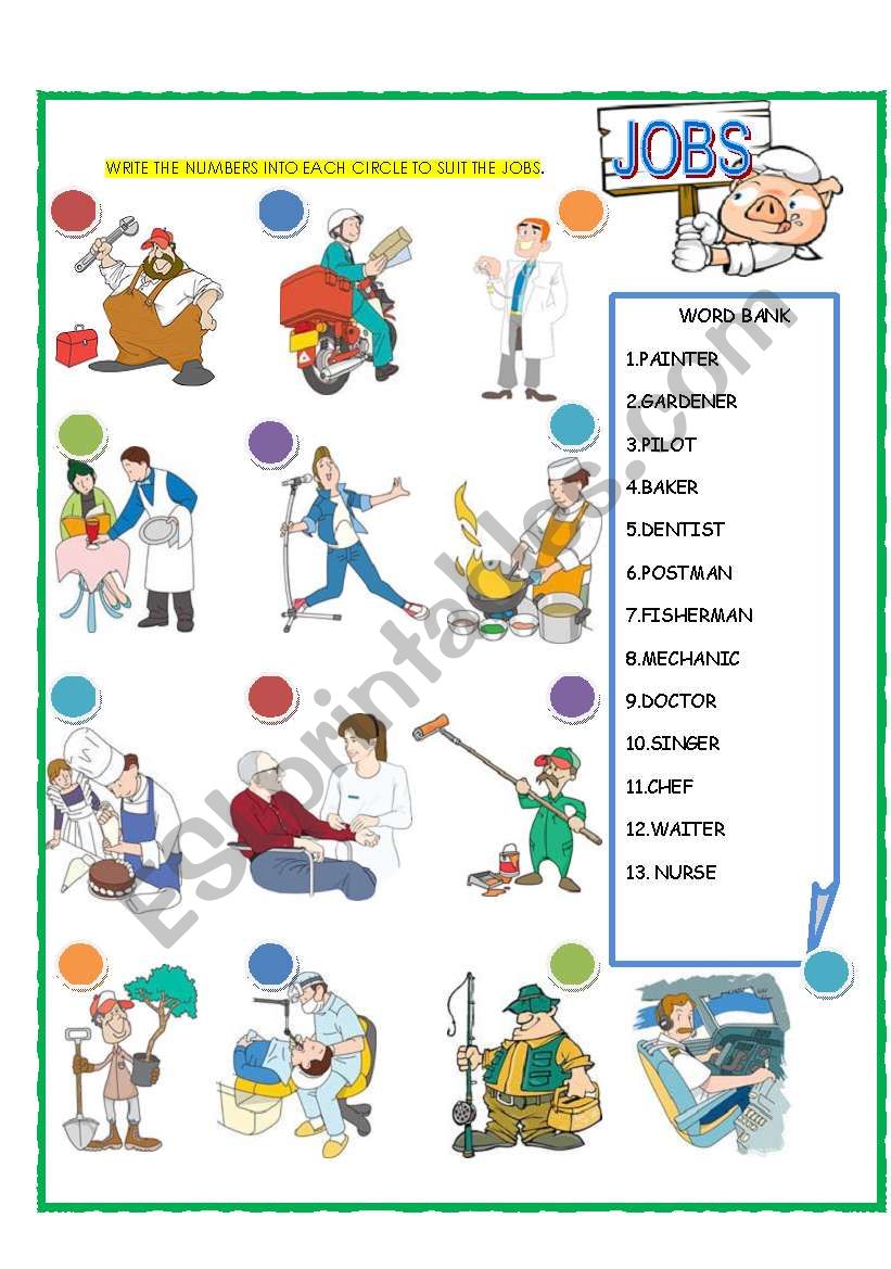 Jobs Match Part 1 Esl Worksheet By Zhlebor