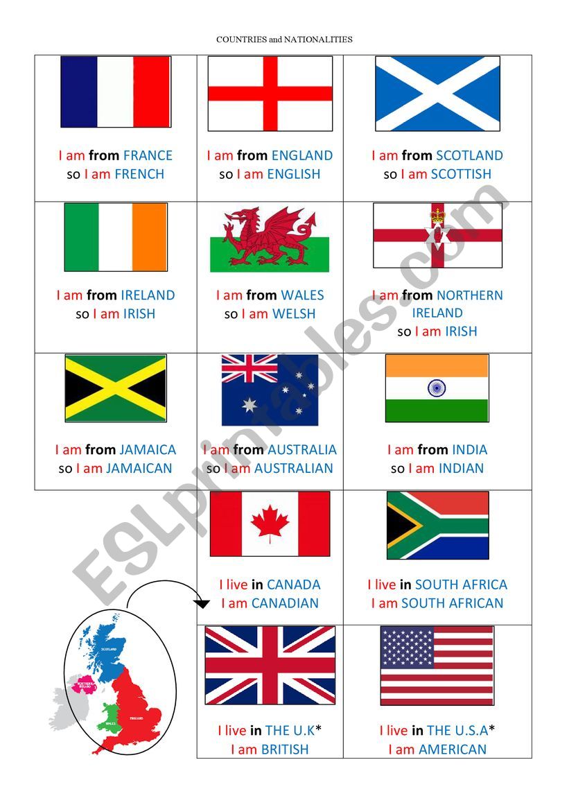 Nationalities_Countries worksheet