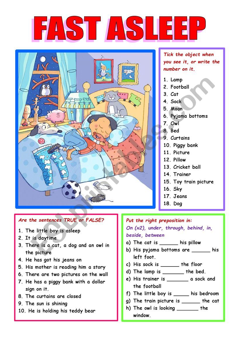 Picture description exercise worksheet