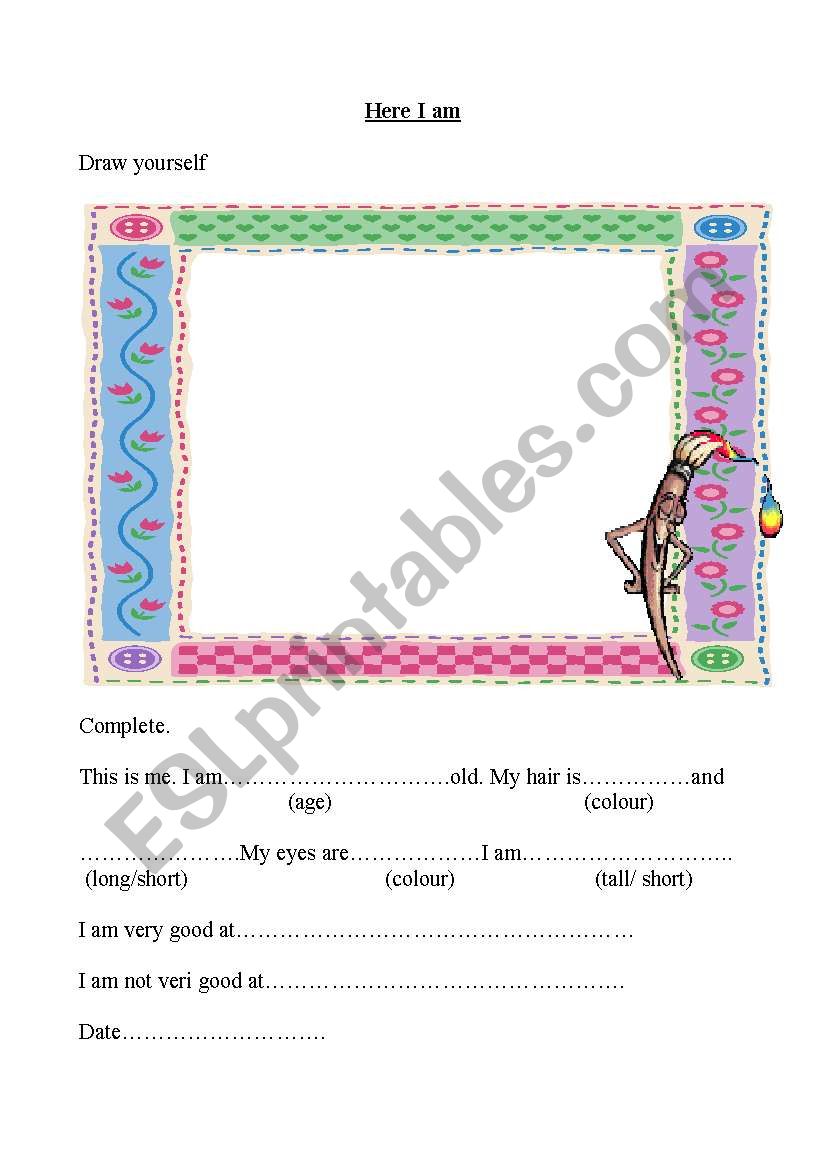 portfolio1 - Here I am worksheet