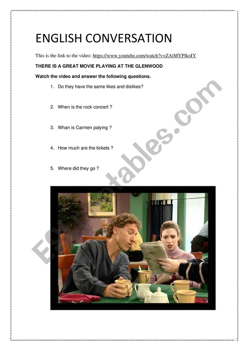 Conversation worksheet